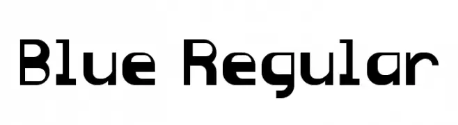 Blue Regular  Free Fonts Download
