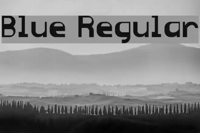 Blue Regular Caratteri examples