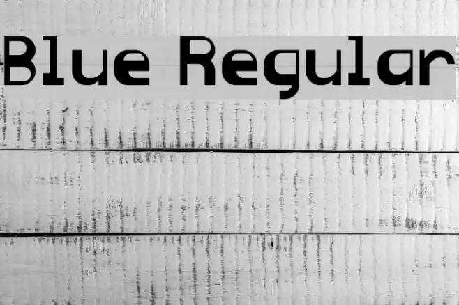 Blue Regular Caratteri examples