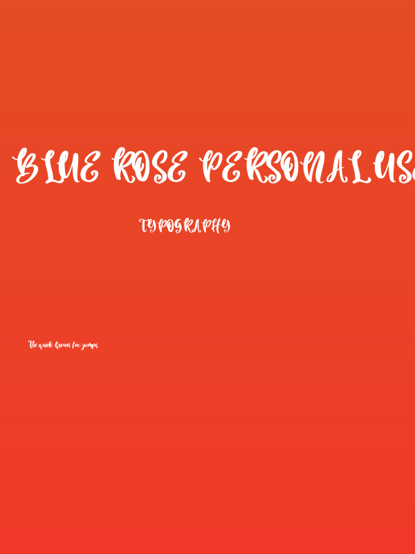 Blue Rose Personal Use Poster