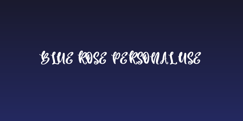 Blue Rose Personal Use Social Header