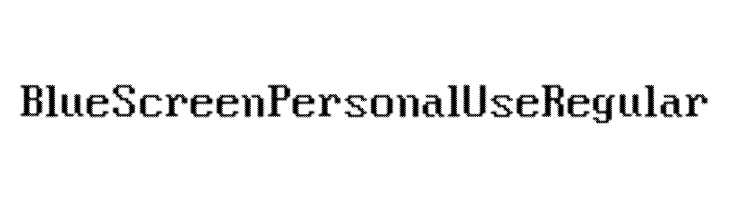 Blue Screen Personal Use Regular  नि: शुल्क फ़ॉन्ट्स डाउनलोड