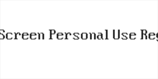 Blue Screen Personal Use Regular Logo