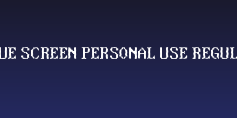Blue Screen Personal Use Regular Social Header