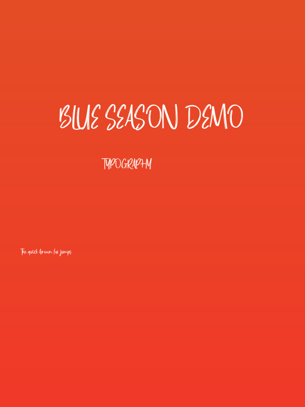 Blue Season Demo Poster