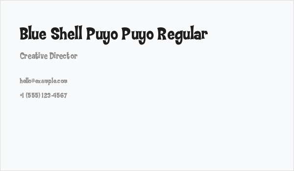 Blue Shell Puyo Puyo Regular Business Card