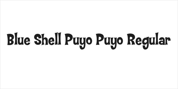 Blue Shell Puyo Puyo Regular Logo