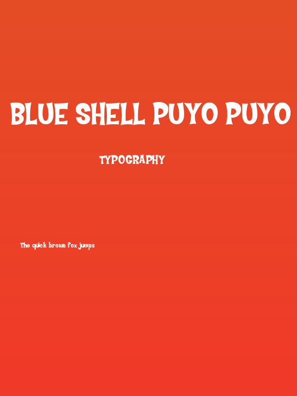 Blue Shell Puyo Puyo Regular Poster