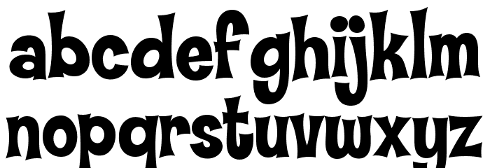 Blue Shell Puyo Puyo Regular Font LOWERCASE