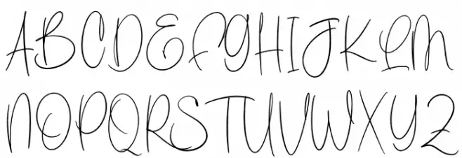 Blue Signature PERSONAL USE Regular Schriftart Groß