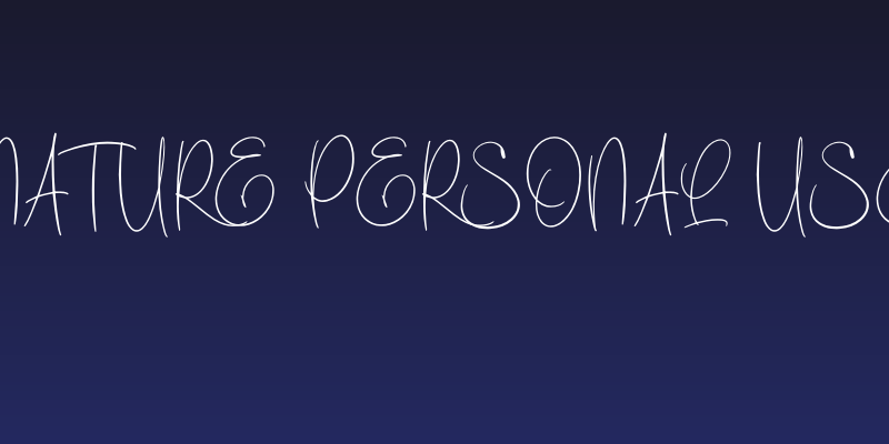 Blue Signature PERSONAL USE Regular Social Header