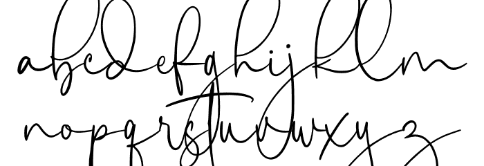 Blue Signature PERSONAL USE Regular Font LOWERCASE