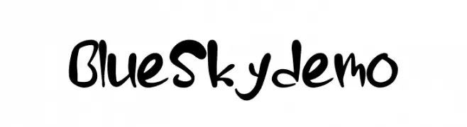 Blue Sky demo  Скачать бесплатные шрифты