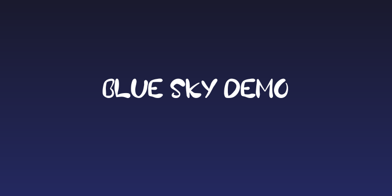 Blue Sky demo Social Header