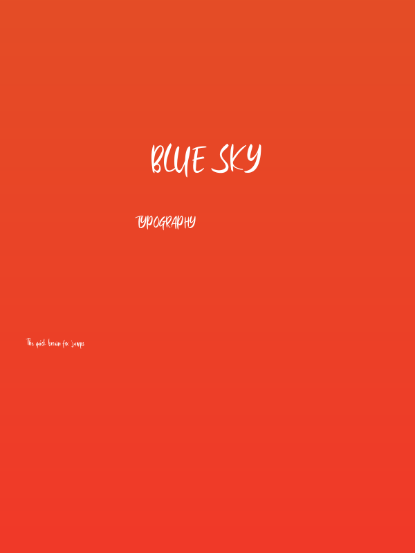 Blue Sky Poster