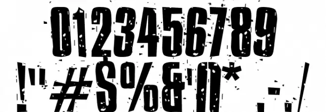 Blue Smolt Dirty Font OTHER CHARS