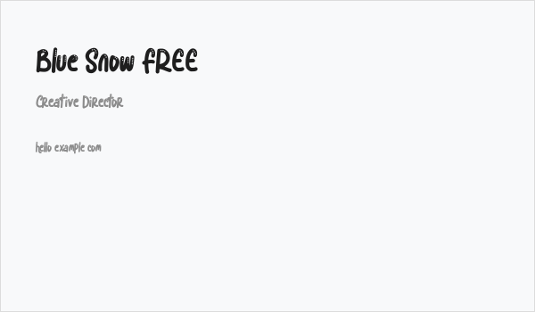 Blue Snow FREE Business Card