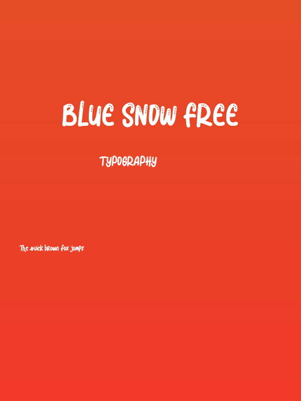 Blue Snow FREE Poster