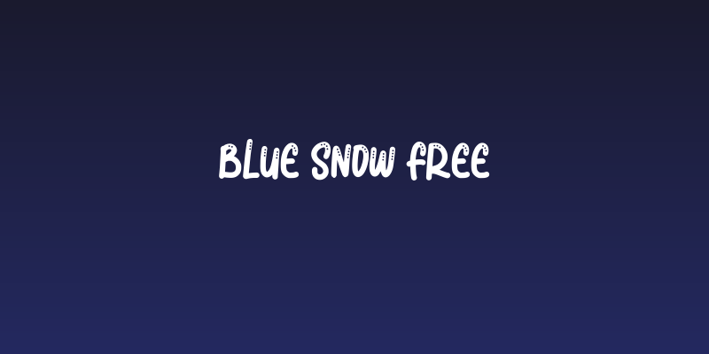 Blue Snow FREE Social Header