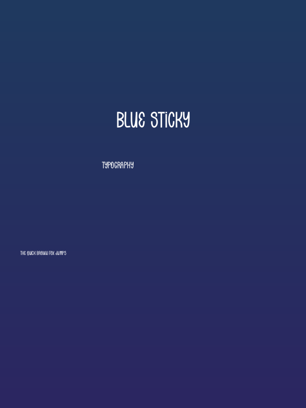 Blue Sticky Poster