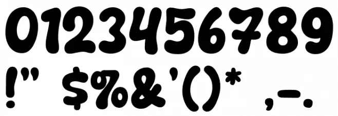 Blue Style Font OTHER CHARS