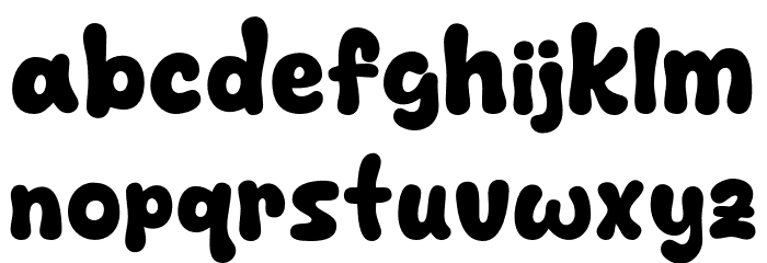 Blue Style Font LOWERCASE