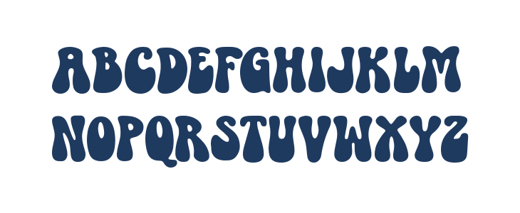 Blue Sugar Groovy Uppercase
