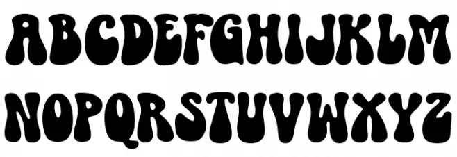 Blue Sugar Groovy Caratteri MAIUSCOLE