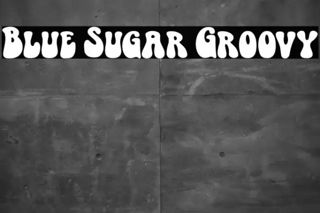 Blue Sugar Groovy Caratteri examples