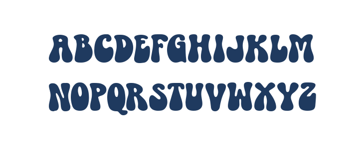 Blue Sugar Groovy Lowercase