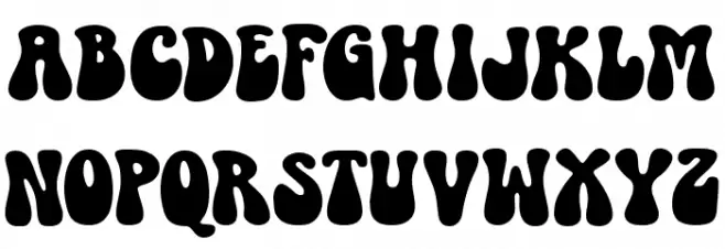 Blue Sugar Groovy Caratteri MINUSCOLO