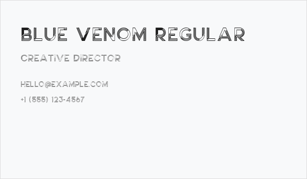 Blue Venom Regular Business Card