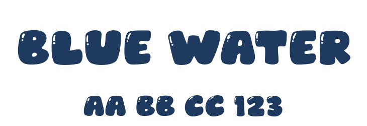 Blue Water Font Preview