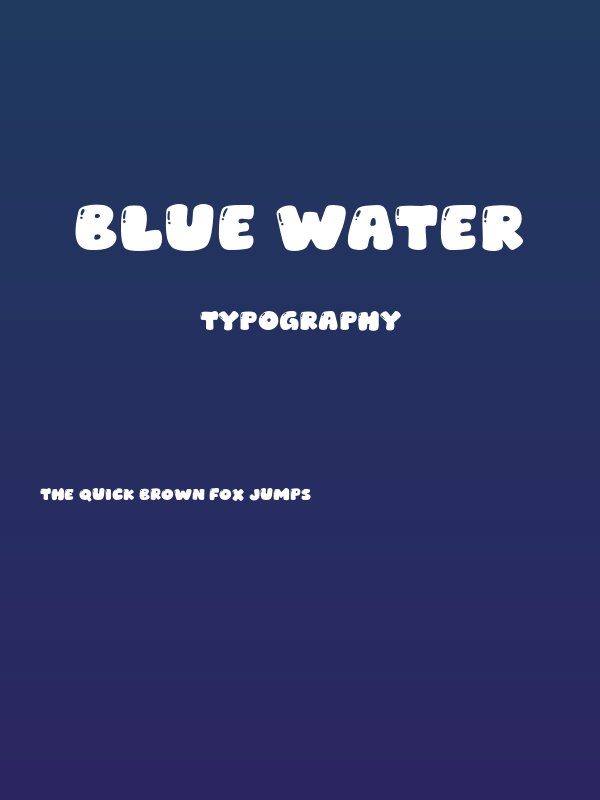 Blue Water Poster