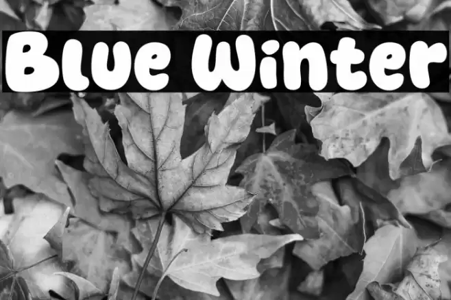 Blue Winter フォント examples