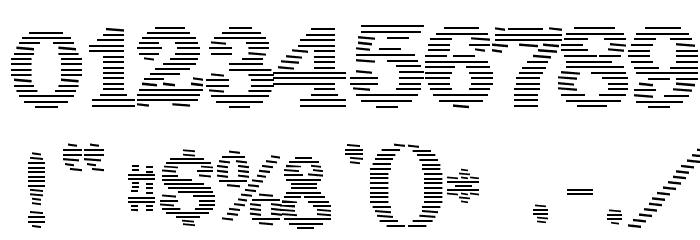 Blue lines Font OTHER CHARS
