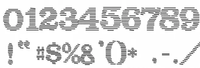 Blue lines Font OTHER CHARS