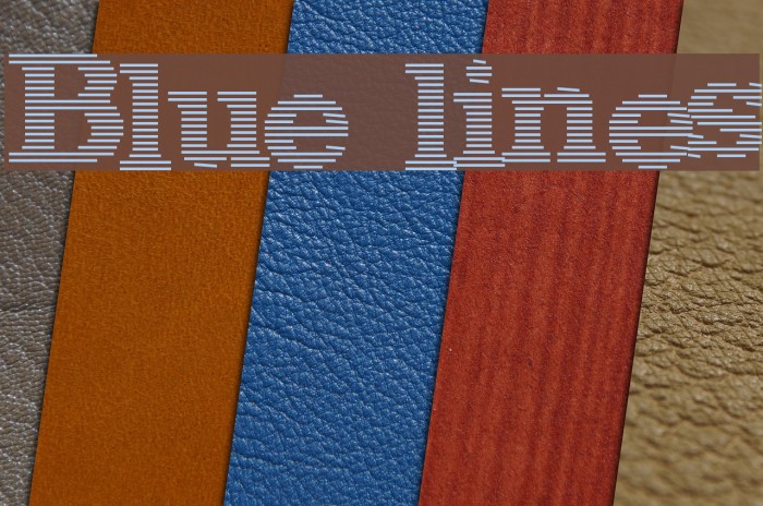 Blue lines Font examples