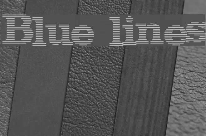 Blue lines Schriftart examples
