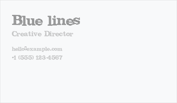 Blue lines Business Card