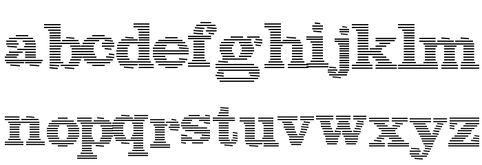 Blue lines Font LOWERCASE