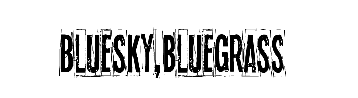 Blue sky, blue grass Шрифта