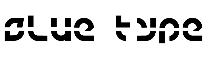 Blue type Polices