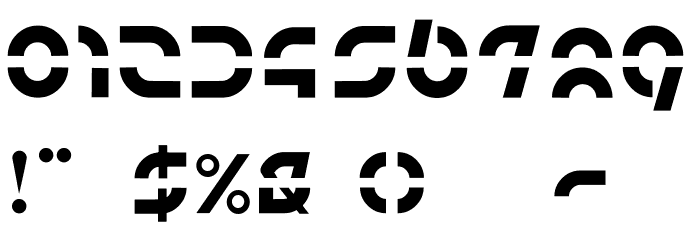 Blue type Font OTHER CHARS