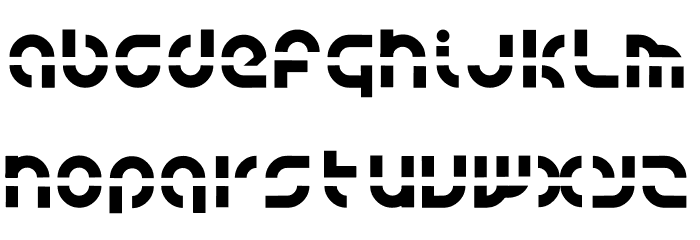 Blue type Font LOWERCASE