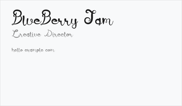 BlueBerry Jam Business Card