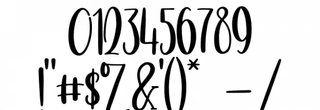 BlueBird Font OTHER CHARS