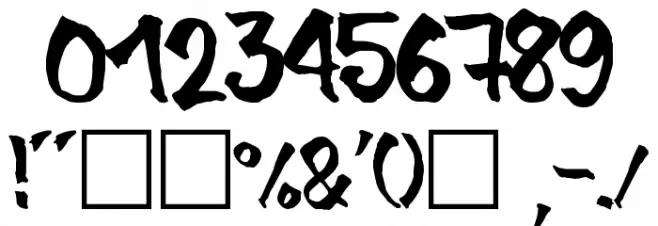 BlueBrush-Normal Font OTHER CHARS