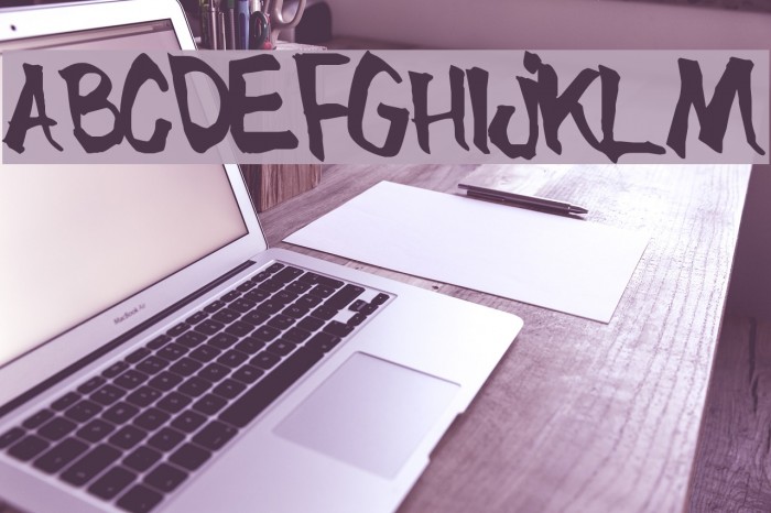 BlueBrush-Normal Font examples