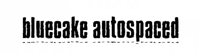 BlueCake Autospaced  les polices de caractères gratuit tlcharger